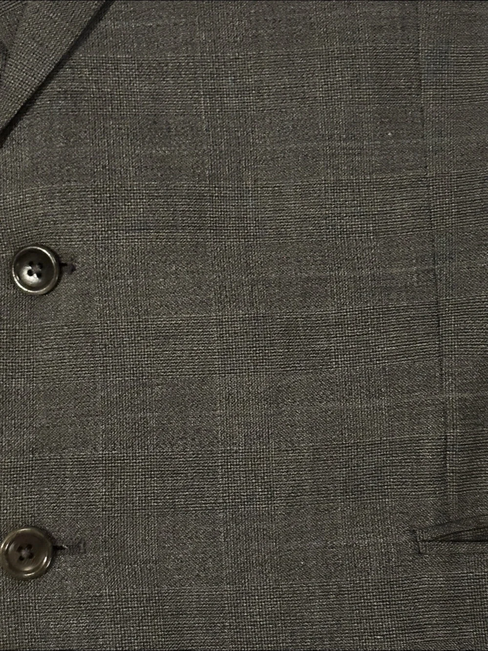 Armani Collezioni 46L Men's Two-Button Dark Gray Wool Blend Suit Blazer